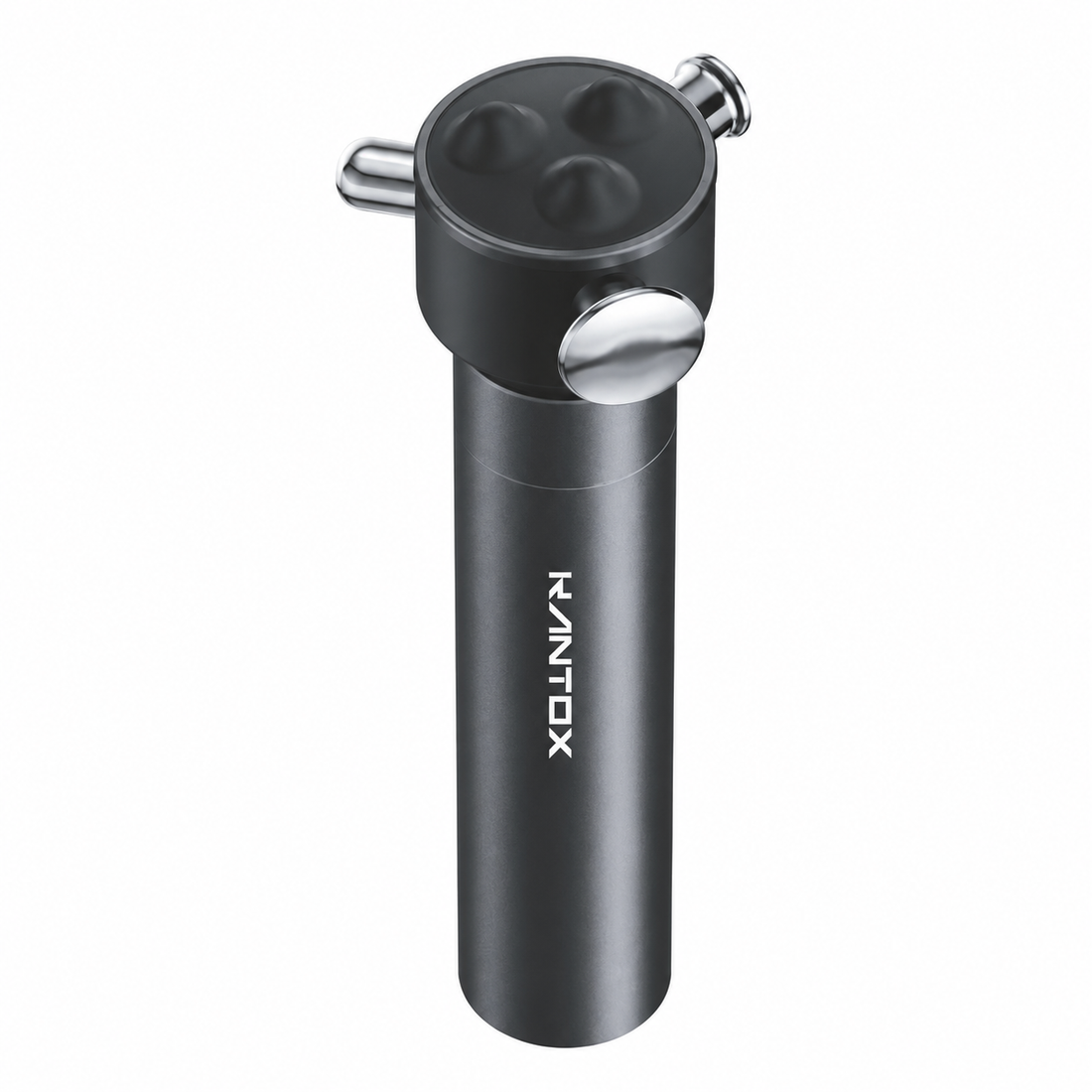 Black bicycle pump with 'KANTOX' branding on a white background